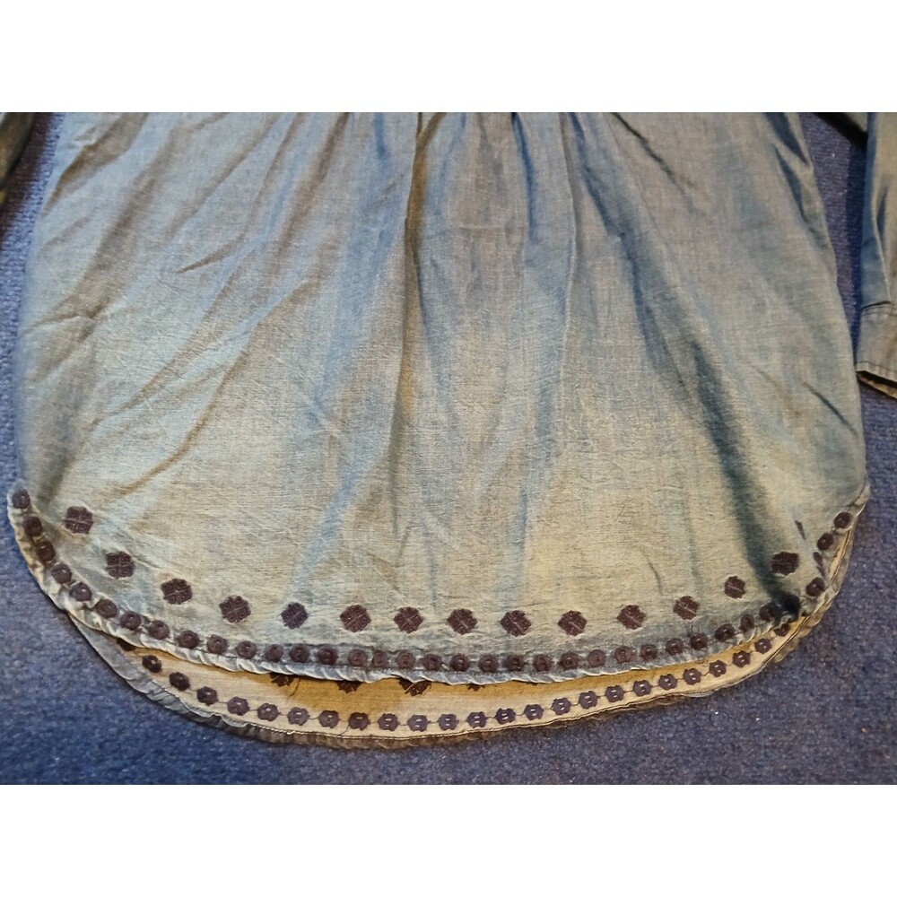 Tantrums Jean Beaded Embroidered Long Sleeve Blouse Small - Picture 6 of 11